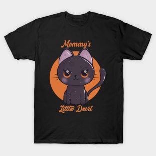 Mommy’s little devil cat design T-Shirt